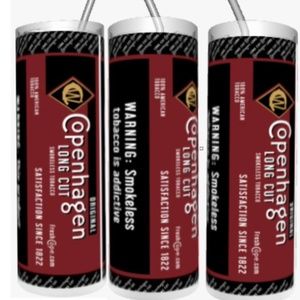 Copenhagen Long Cut 20oz straight Tumbler with Straw Included